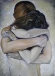 Objatie - ručne maľovaný obraz