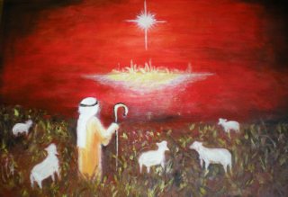 Pastier - ručne maľovaný obraz
