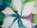 Kvet - abstraktný ručne maľovaný obraz