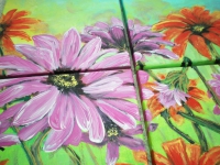 Maľovaný obraz - kvety