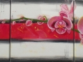 Viacdielny obraz - orchidea - ručne maľovaný